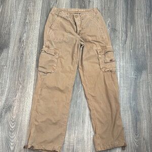 American Eagle Outfitters Tan Cargo Pants Relaxed Fit